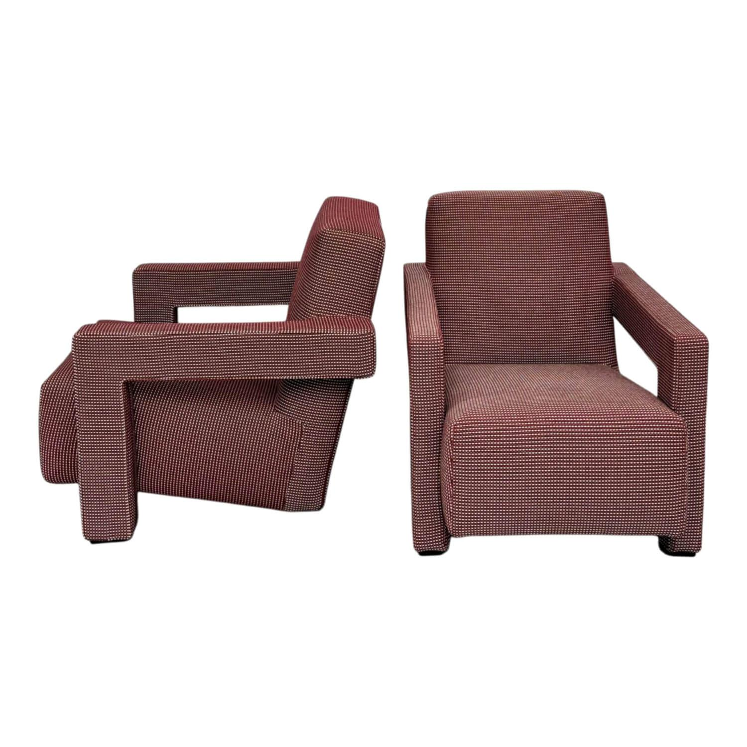Cassina - 2er-Set Outdoor-Sessel Stoff Laguna Small Terracotta Steppnaht Bordeaux - 1