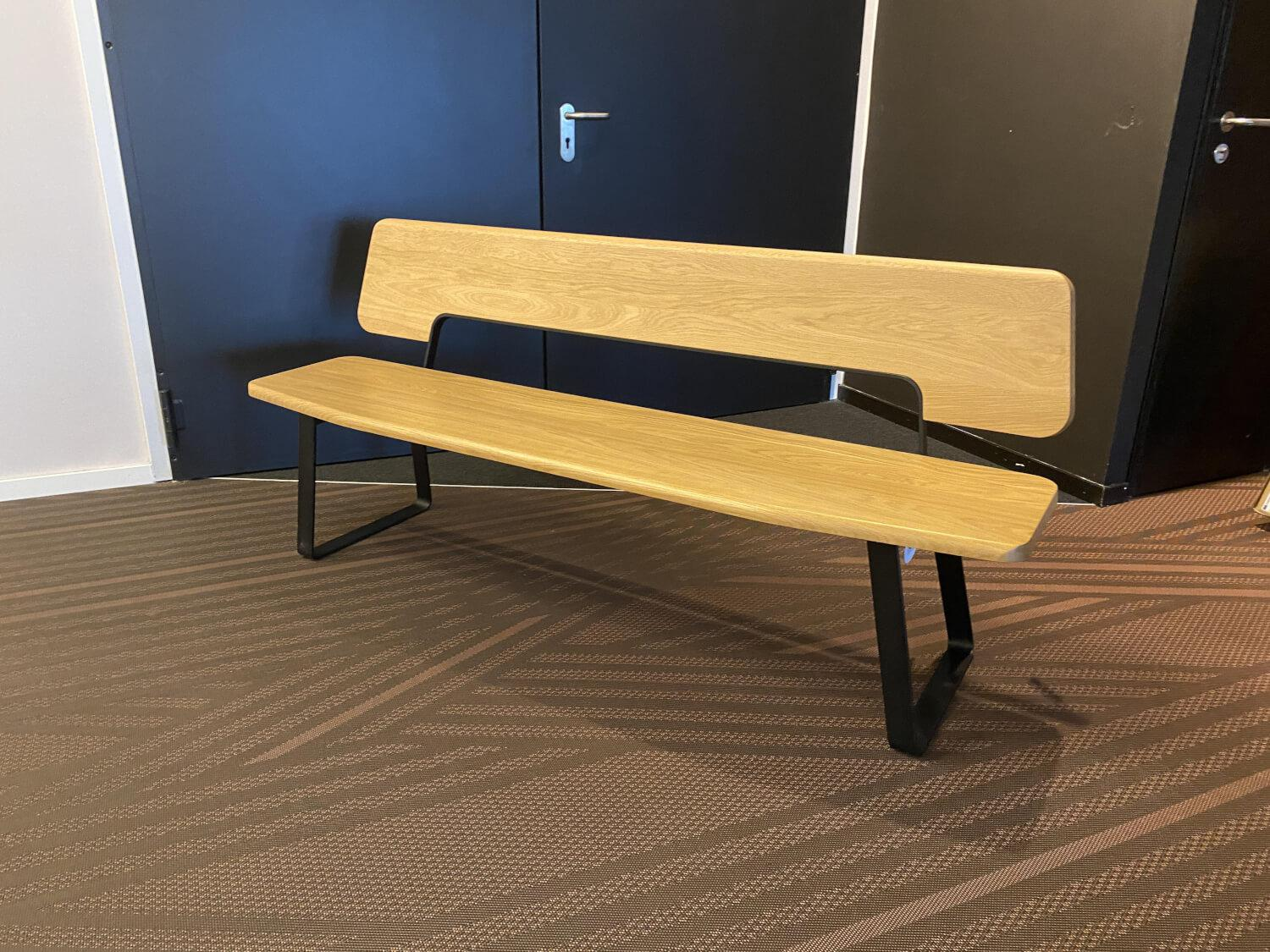Thonet - Bank S 1095 Massivholz Esche Natur Gestell Schwarz Strukturpulver - 5