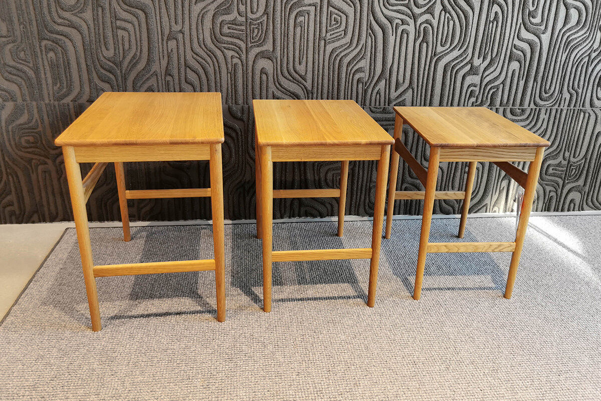 Carl Hansen & Søn - 3er Set Beistelltische Nesting Tables Eiche Geölt - 7