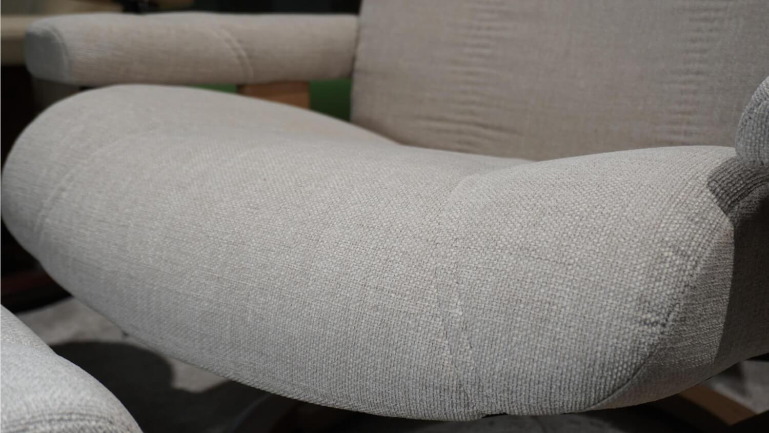 Stressless - Sessel Consul L Stoff Daisy Sand Beige Gestell Classic Eiche Gebeizt Inklusive Hocker - 6