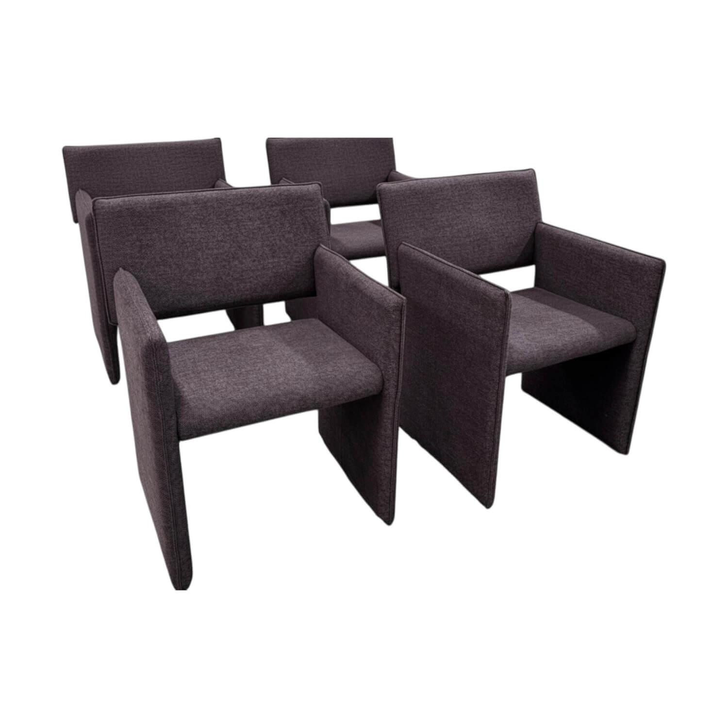 COR - 4er Set Stuhl Noto 191 Stoff 8155 Bordeaux Rot Braun - 1