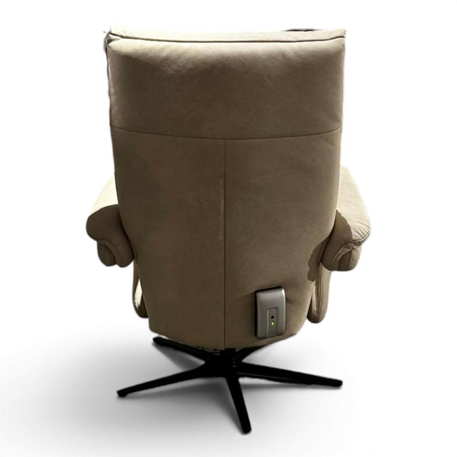 himolla - Sessel 7304 L Maxi Leder 24 Longlife Rustika Küste Beige Gestell Metall Schwarz Mit Elektrischer Verstellung - 2
