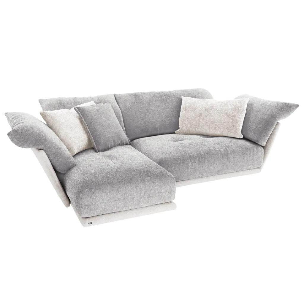 Bretz - Ecksofa Esfera H 102 li Stoff Moonlight Und Grigio Grau/ Weiß - 1