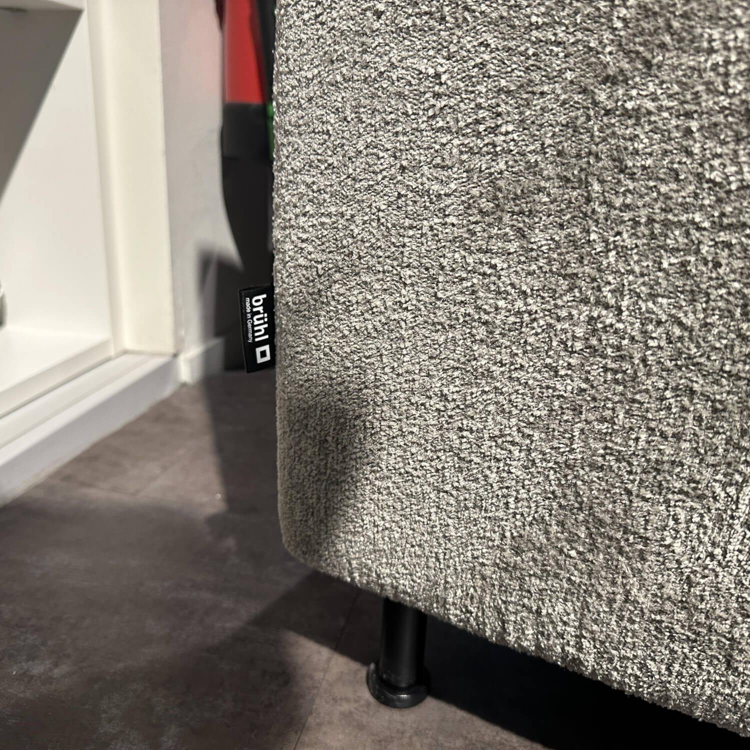 Brühl - Polsterkombination Jubiläumsstoff 6451 0025 Grau Beige Gestell Metall Schwarz Inklusive Kissen - 2