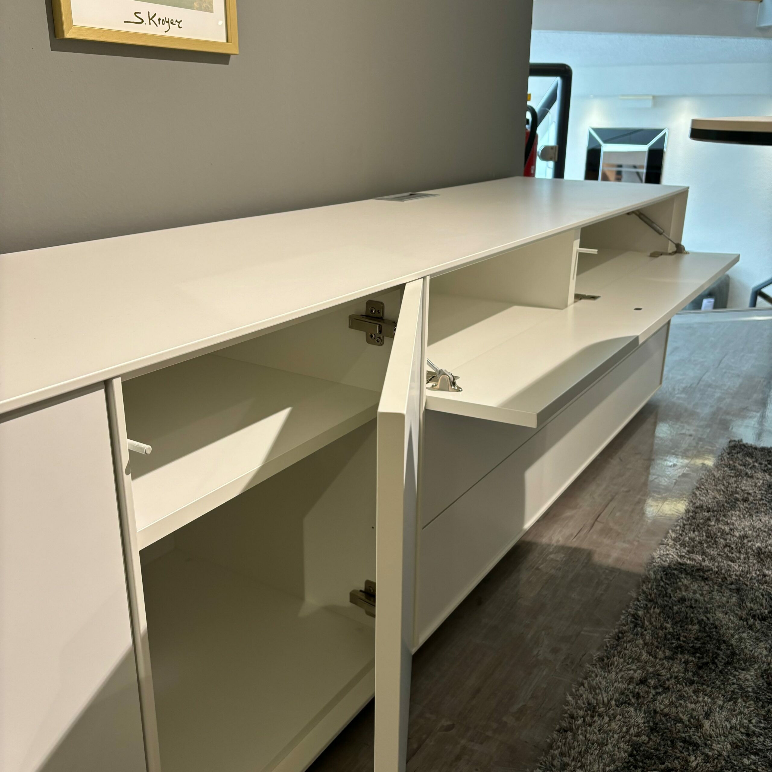Musterring - Sideboard Rose Casello Lack Weiß Inklusive Kabeldurchlass  - 2