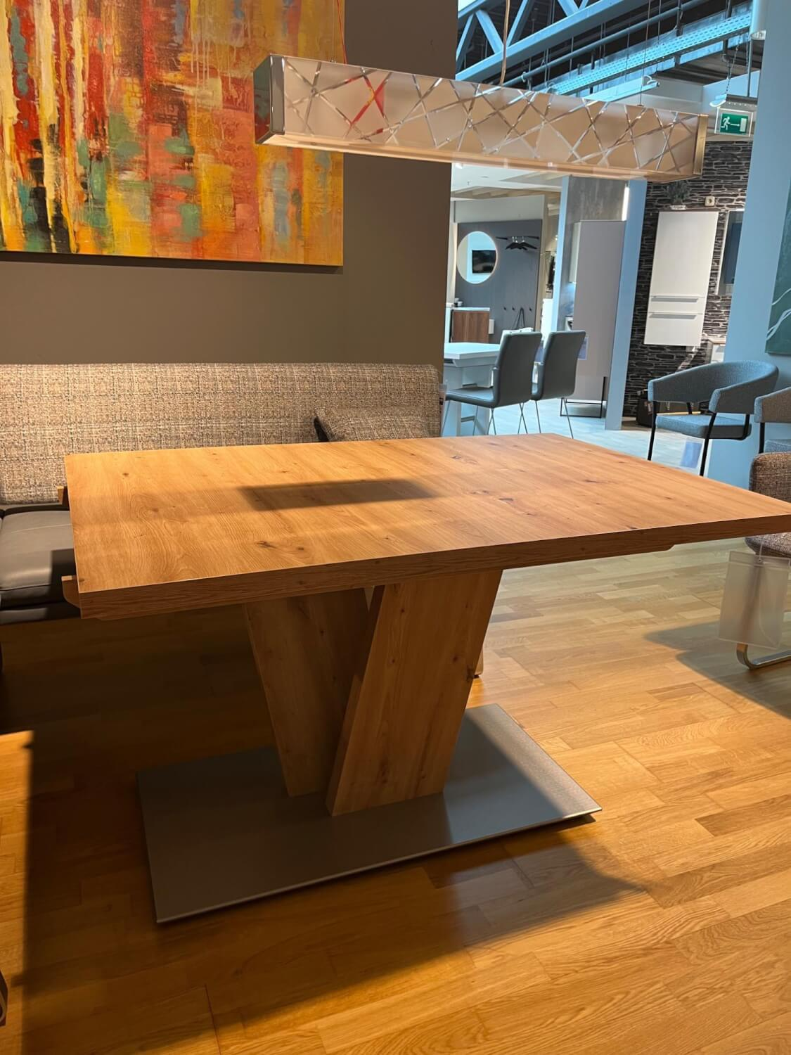 K+W - Funktionstisch Vari Artisan Eiche Nachbildung Bodenplatte MDF Edelstahldekor Mit Ansteckplatte - 7