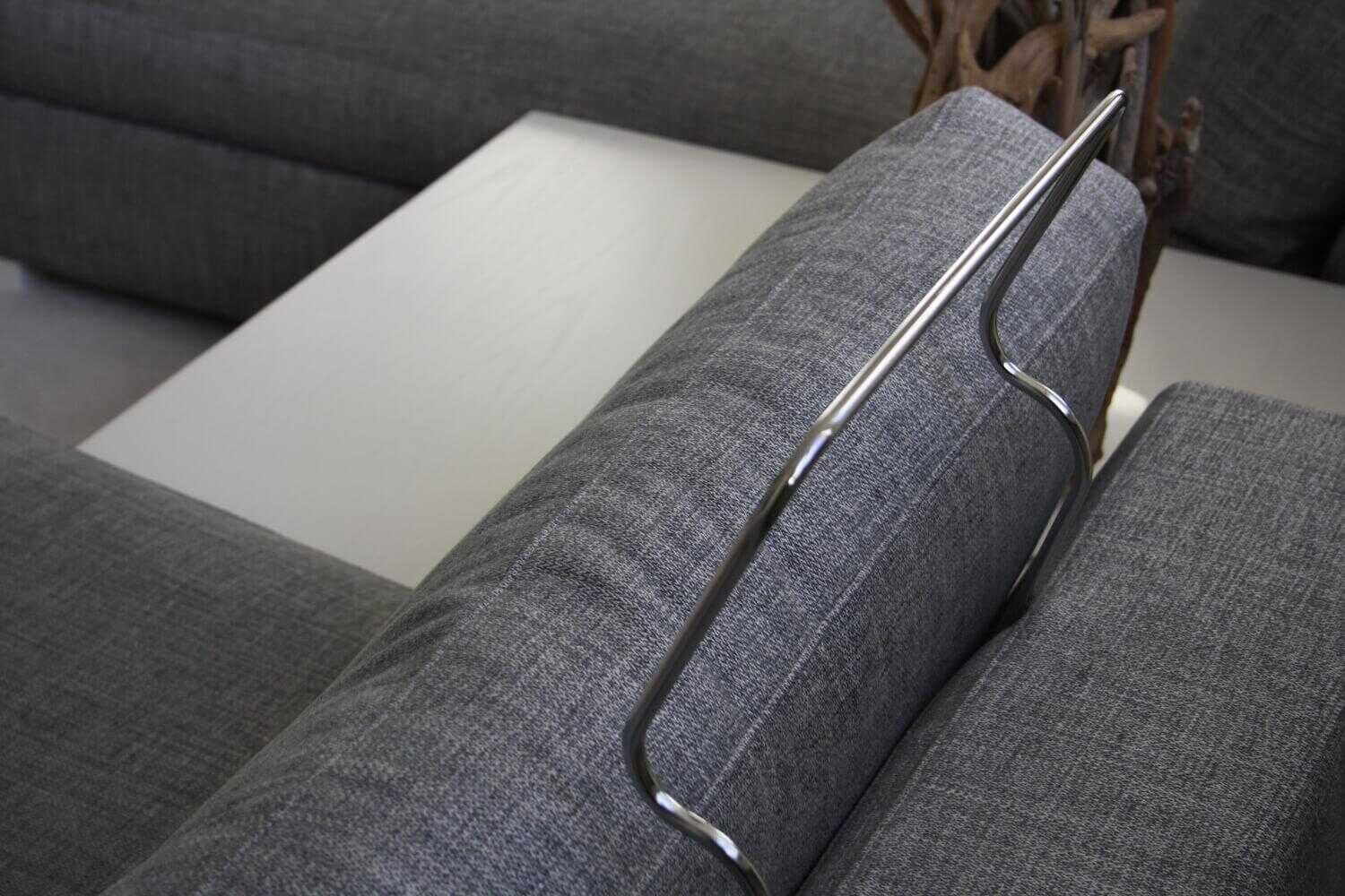 Bielefelder Werkstätten - Sofa BW Inspiration BW-122-3030, BW-122-3020 Stoff Grau mit Tisch BW-122-201 - 7