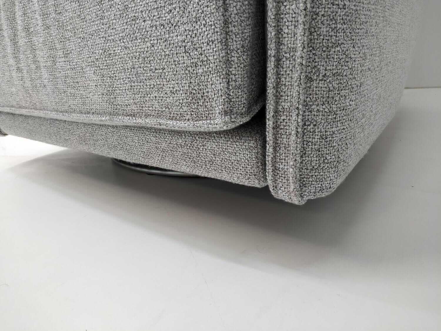 IP Design - Sessel Cube Lounge Stoff Mara Grau mit Hocker - 9