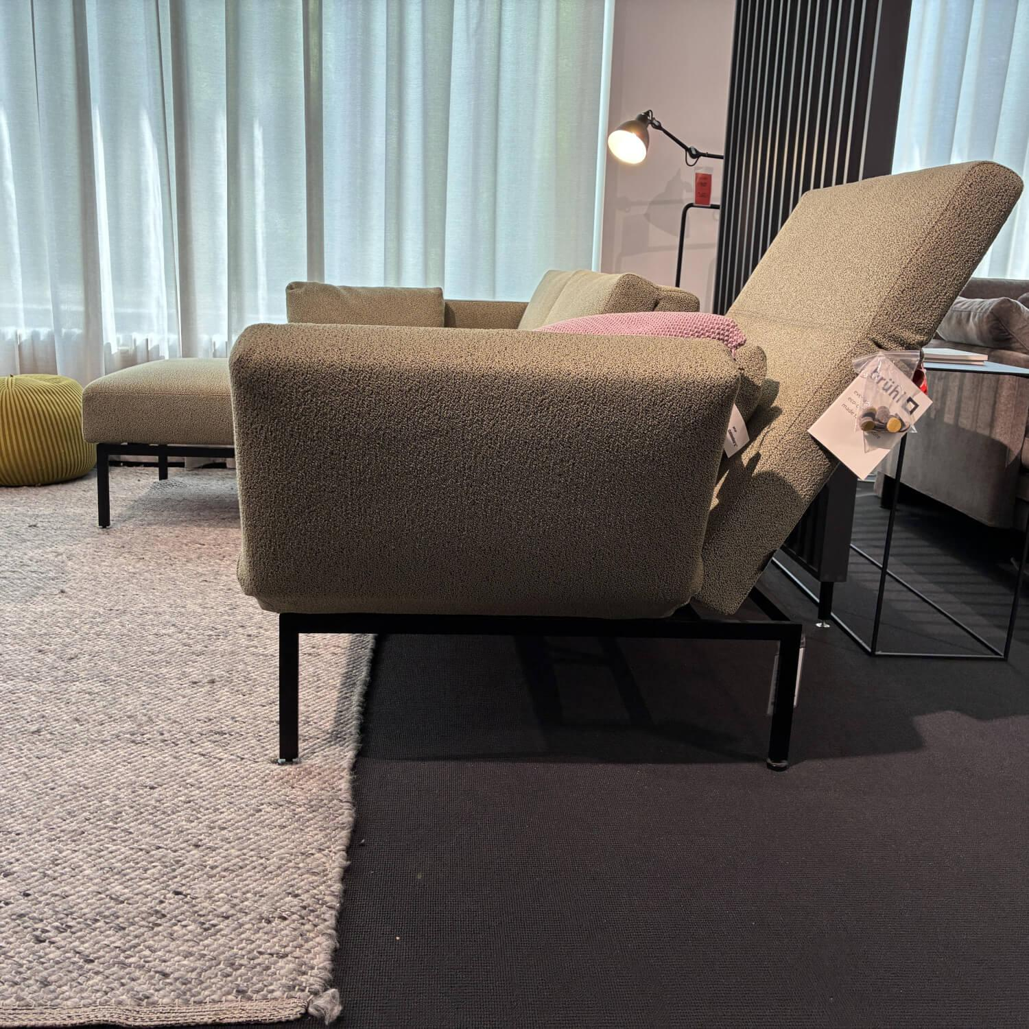 Brühl - Ecksofa Roro Spring Stoff 5275 31 Grau Gestell Metall Schwarz Pulverbeschichtet - 5