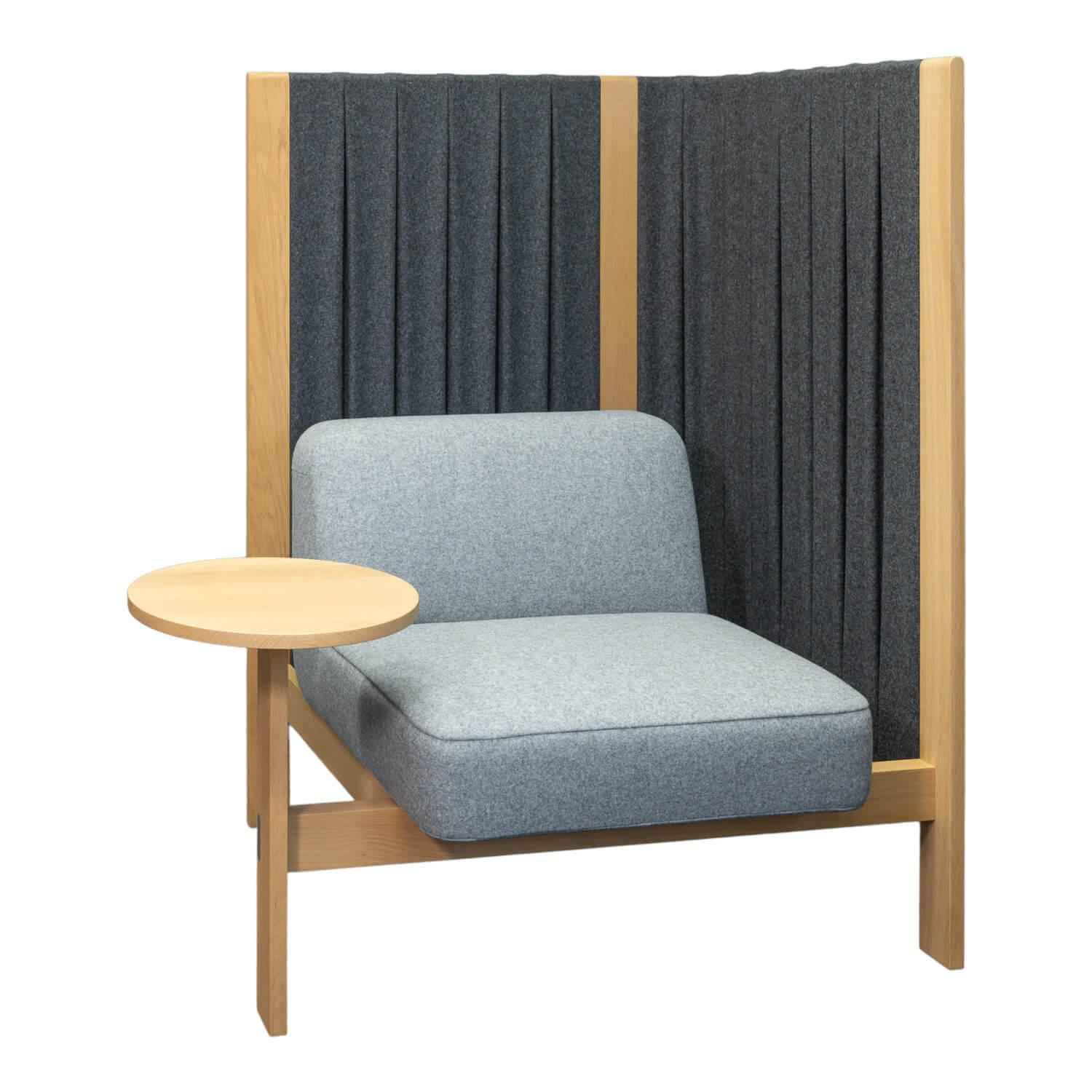 Sessel Velum Mit Rück- und Seitenwand und Tisch