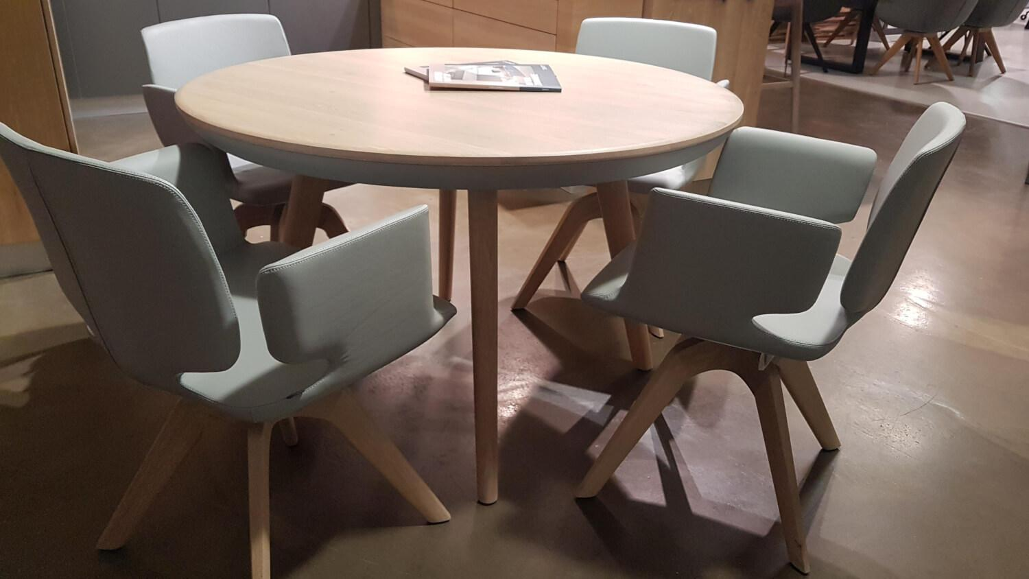 Team 7 - Essgruppe Tisch Flaye mit 4 Stühlen Aye Eiche Weißöl Massiv - 9