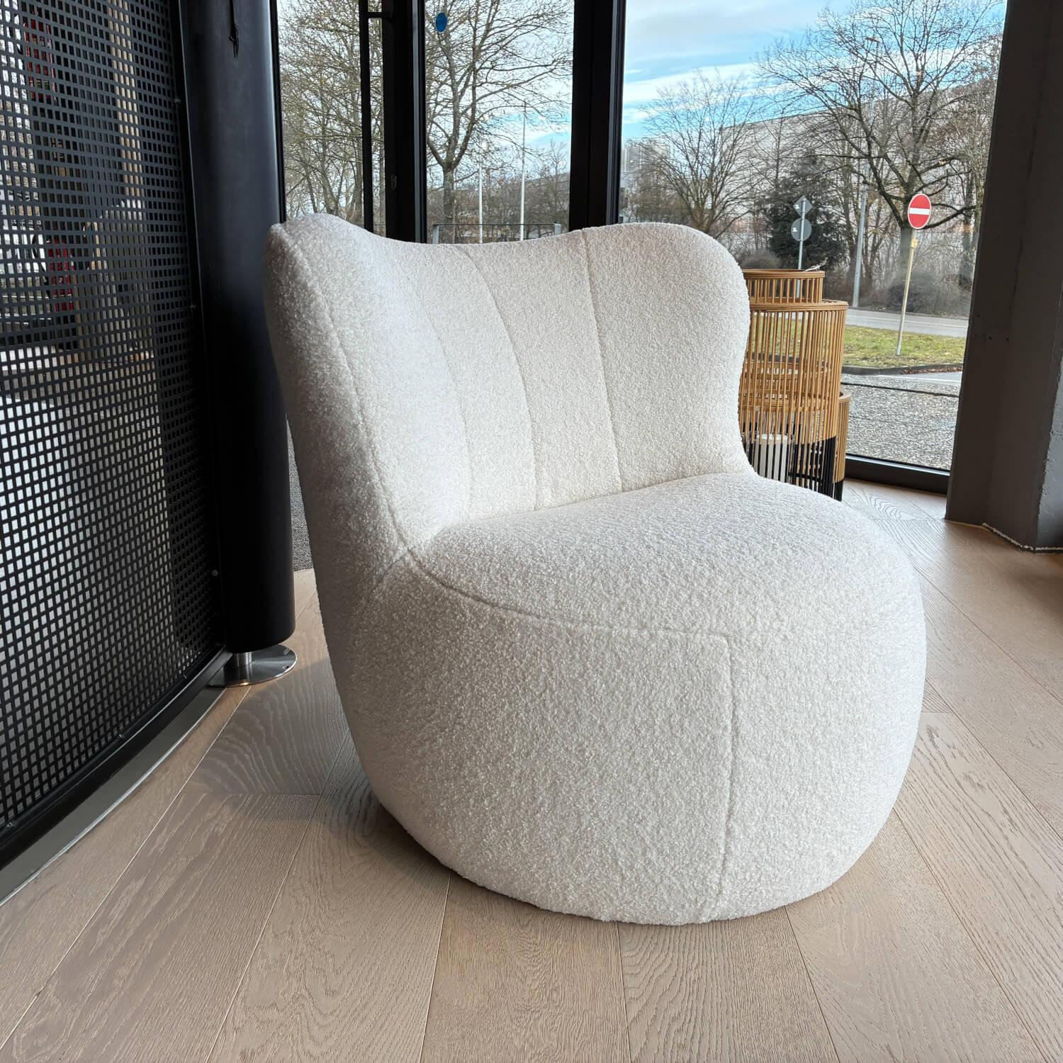 freistil Rolf Benz - Sessel SE 173 Stoff 6530 Cremeweiß Füße Kunststoffgleiter - 4