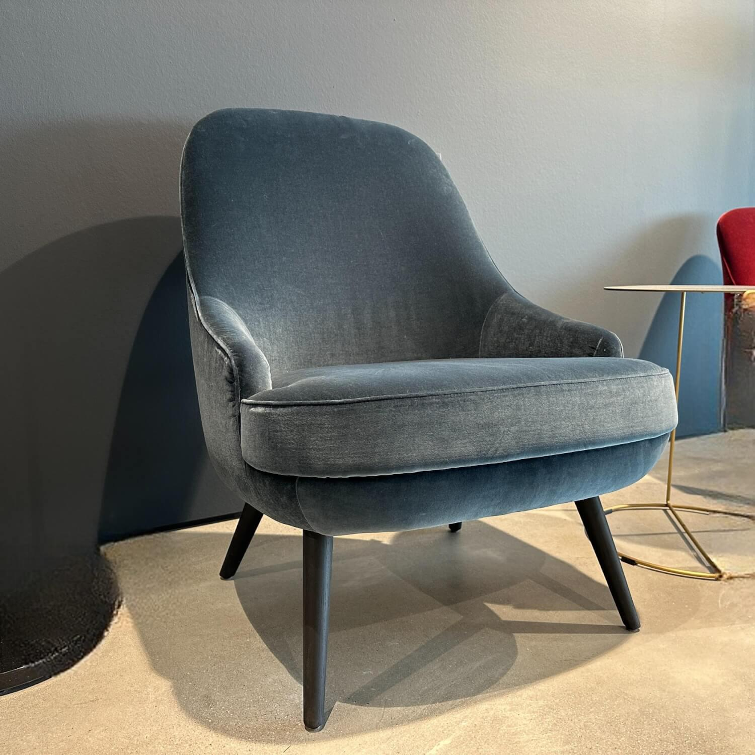 Walter Knoll - Sessel 376 10 Stoff Harald 2 182 Dark Jade Blau Füße Eiche Geflammt Geölt Mit Filzgleitern - 2