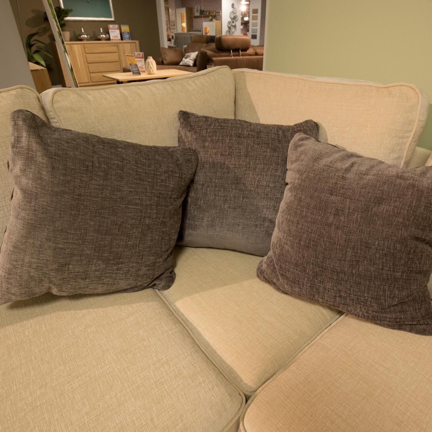 Natura - Eckgarnitur Brunswick Stoff Jennifer Basic Natur Füße Eiche Massiv Geölt Sitz Kaltschaum - 5