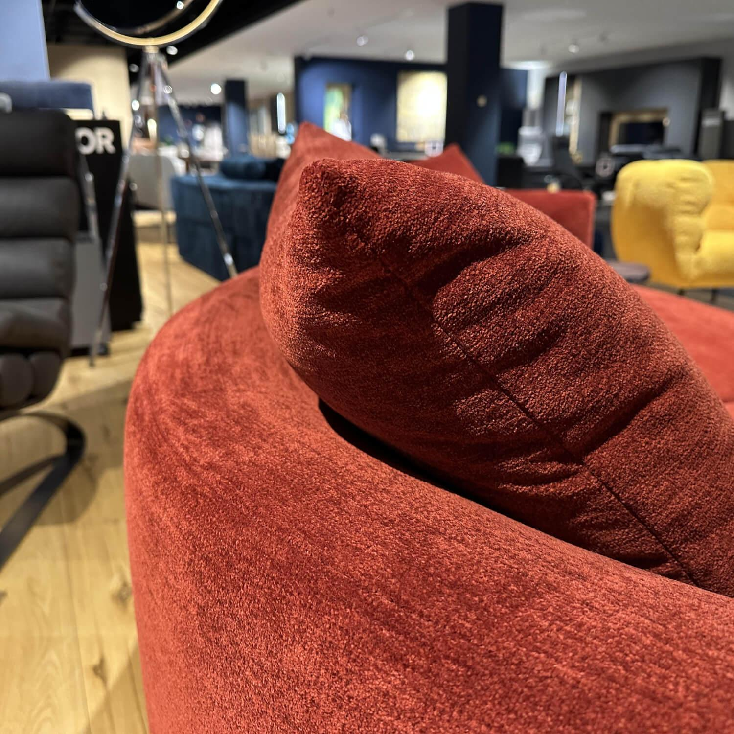 COR - Sofa Siwa 58310 Stoff Orient Rot Filzgleiter Inklusive Kissen Und Couchtisch - 6