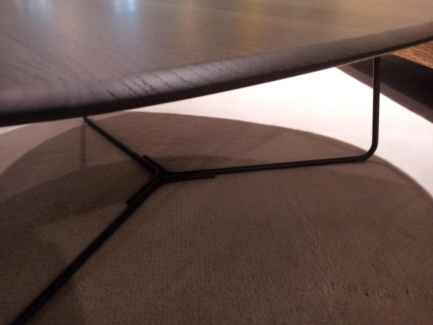 Pode - Salontisch Tripod Massivholz Eiche Pinegrey Gestell Grau Lackiert - 4