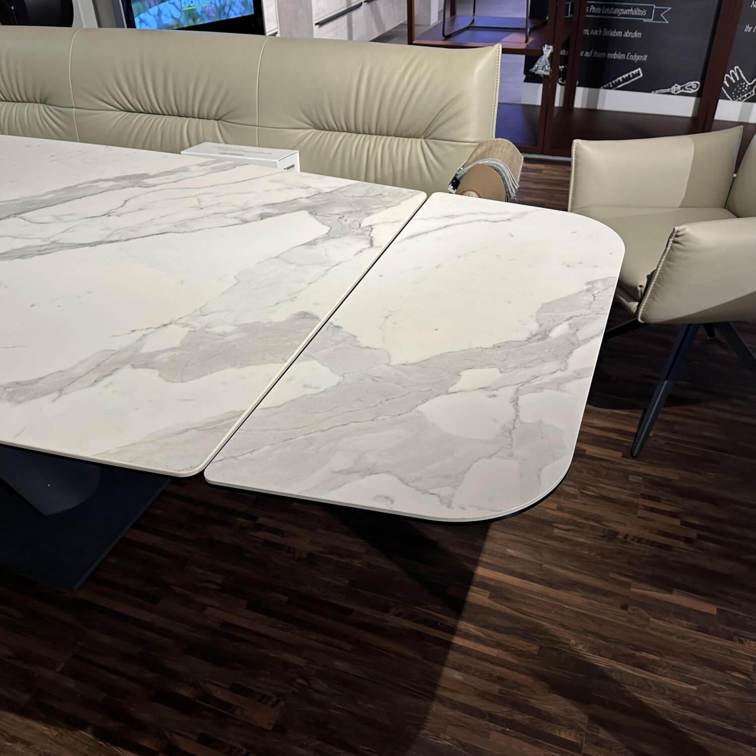 Contur - Esstisch Savona B Platte Keramik Saturio Grey White Grau Weiß Matt Gestell Metall Anthrazit 44 Pulverbeschichtet - 9