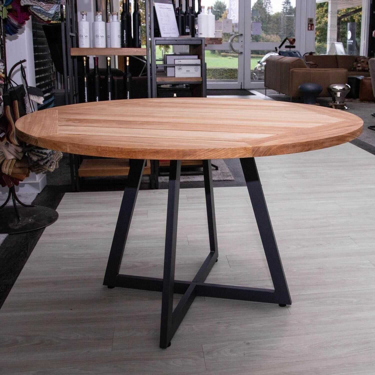 Tischgruppe Milan Gartentisch Tischplatte Teak Massiv mit 4 Stühlen