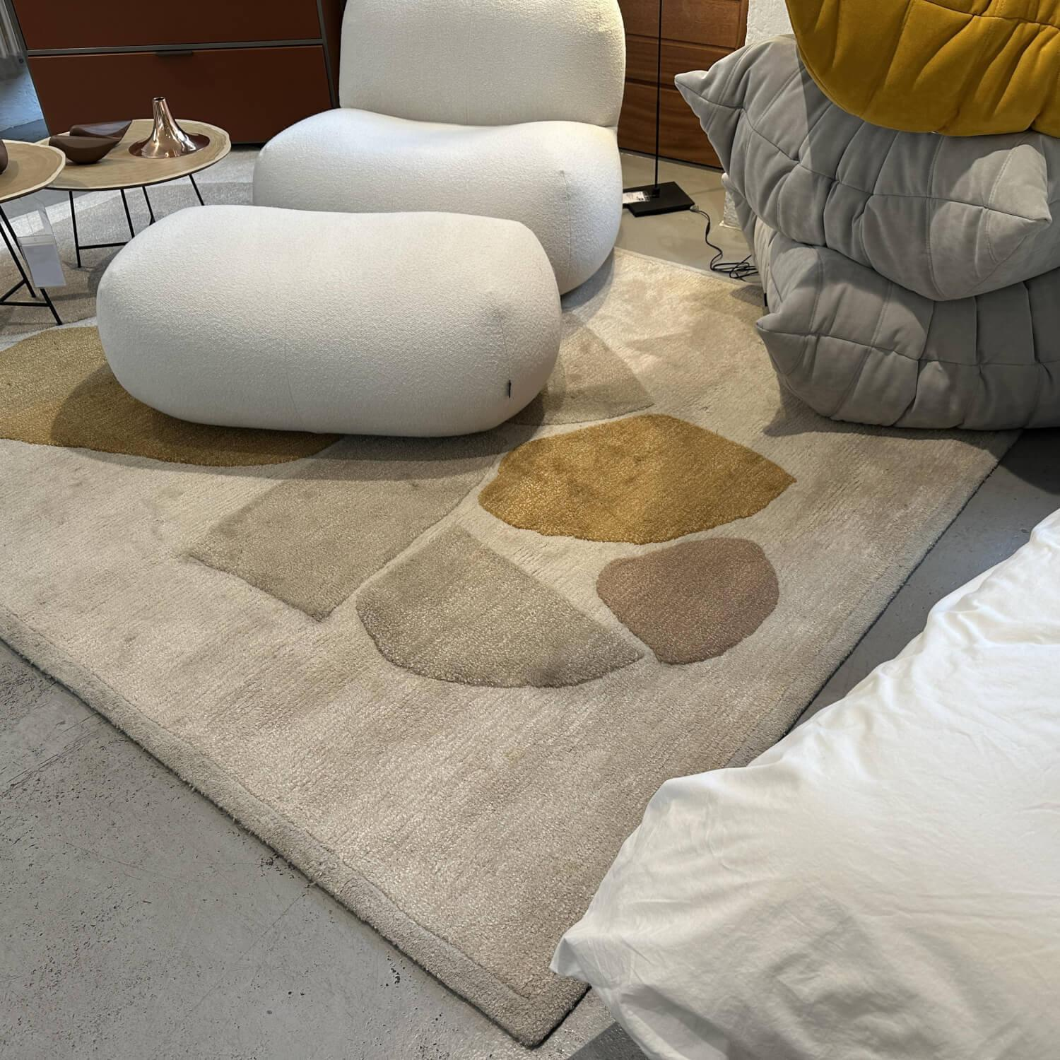 Ligne Roset - Teppich 200x300 Pukka Grau Gelb Rosa Handgetuftet - 4