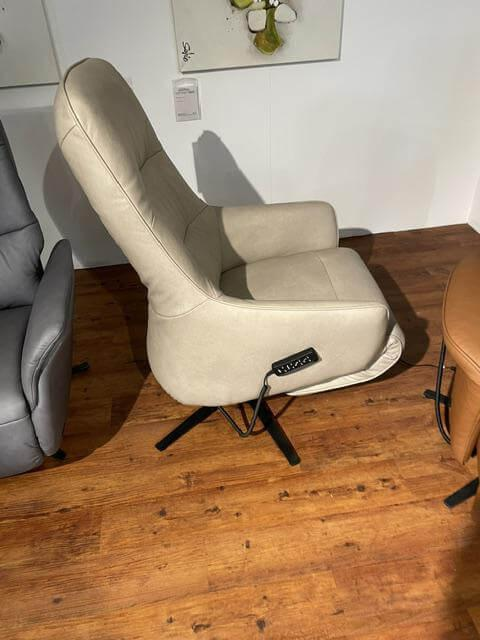 himolla - Sessel Cumurex 7364 Leder 22 Soft Nappa Island Beige Gestell Metall Anthrazit Mit Herz Waage Funktion - 5