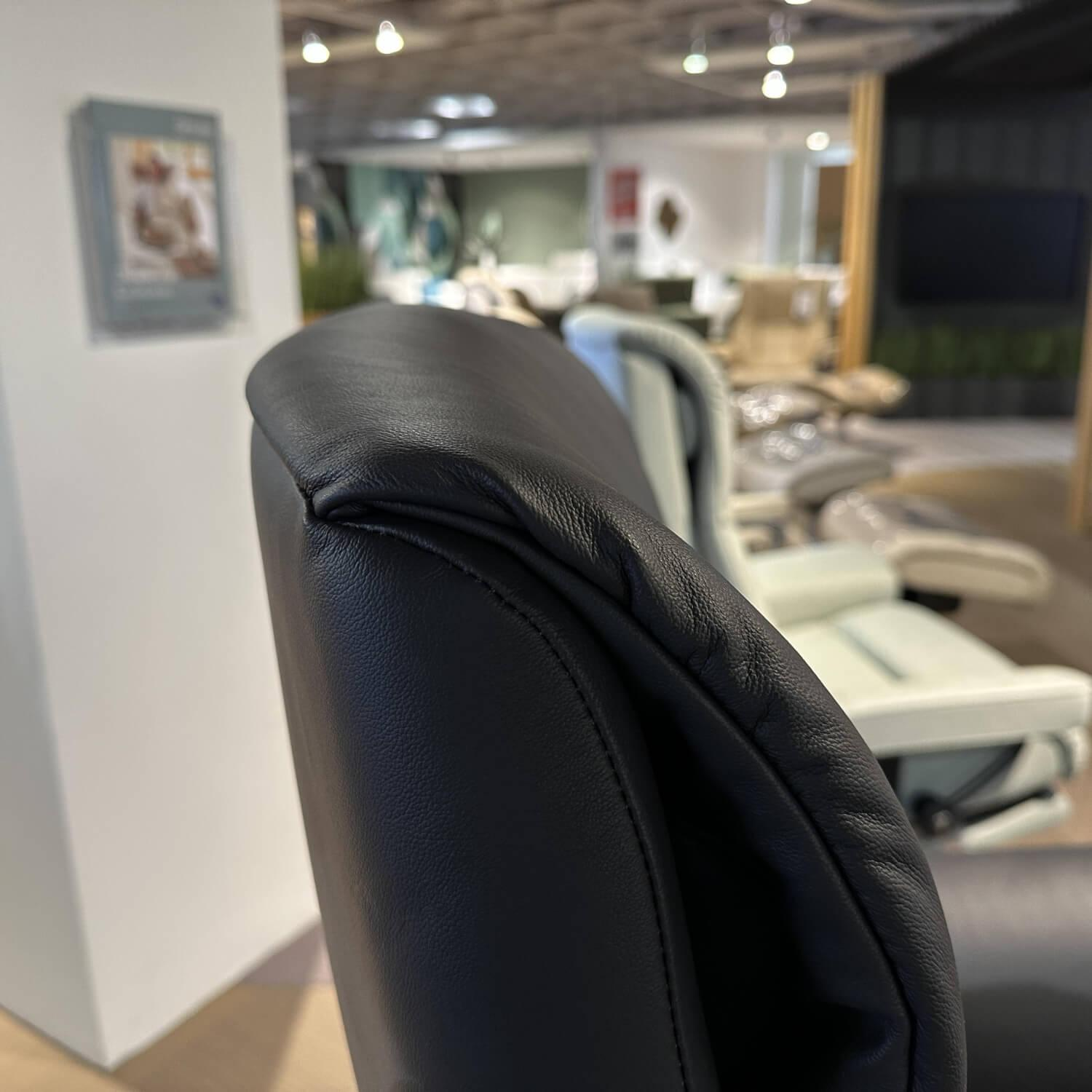 Stressless - Sessel Scott Leder Paloma 80 Rock Anthrazit Gestell Power Sirius Aluminium Gebürstet Mit Verstellbarer Fußstütze - 3