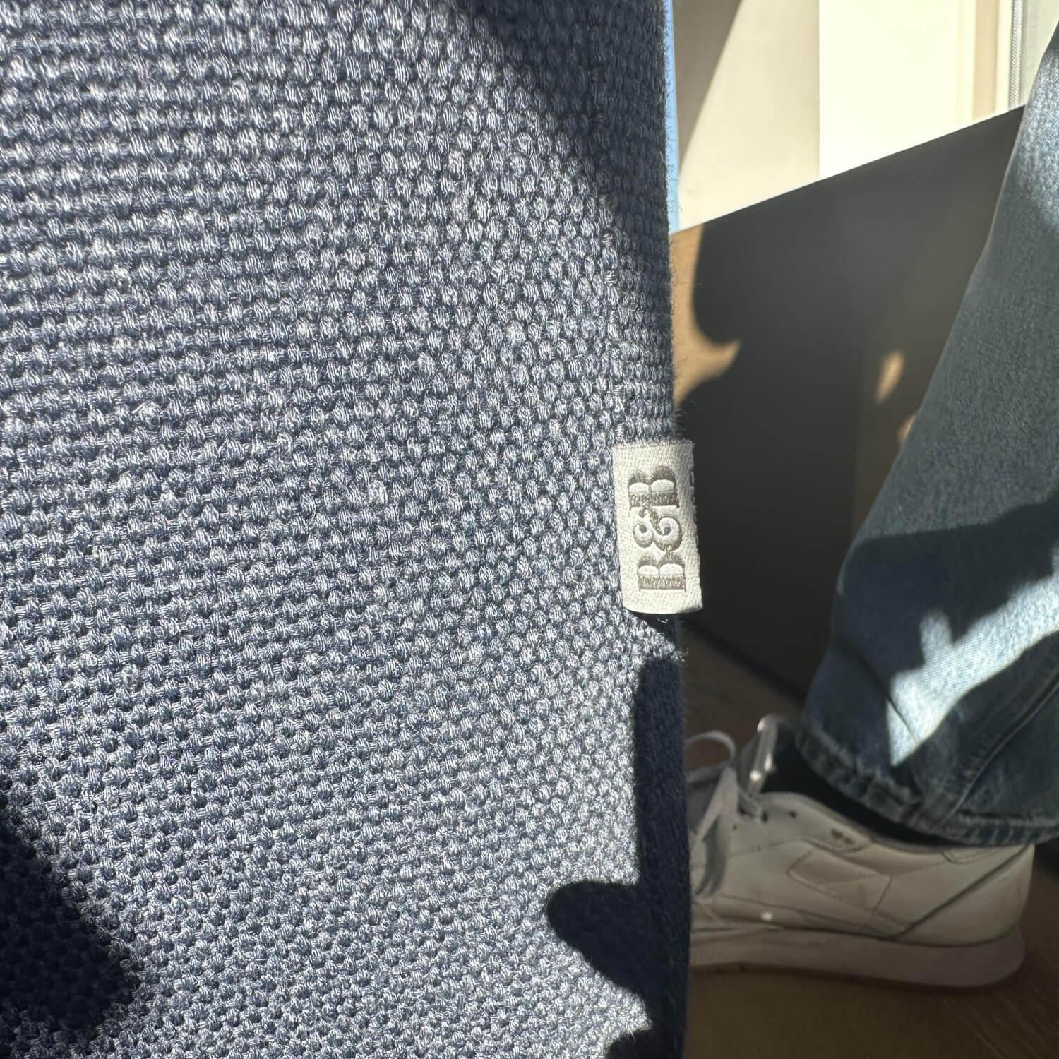 B&B Italia - Ecksofa Michel Stoff Semio 2359850 Dunkelblau Blau Gestell Aluminium Nickel Bronze Schwarz Lackiert - 6