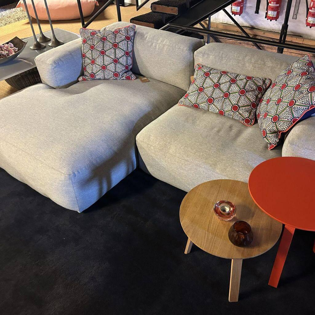 Hay - Sofa Mags Soft Stoff Grau Füße Holz Schwarz Lackiert - 2