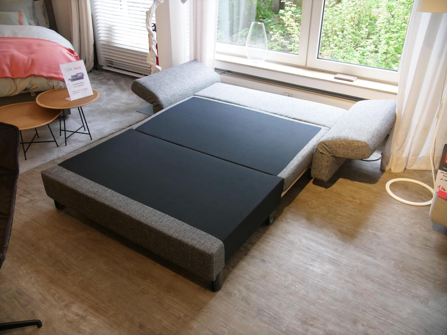 Franz Fertig - Schlafsofa Malou Stoff E5127 Grau Mit Winkelbodenkissen - 12