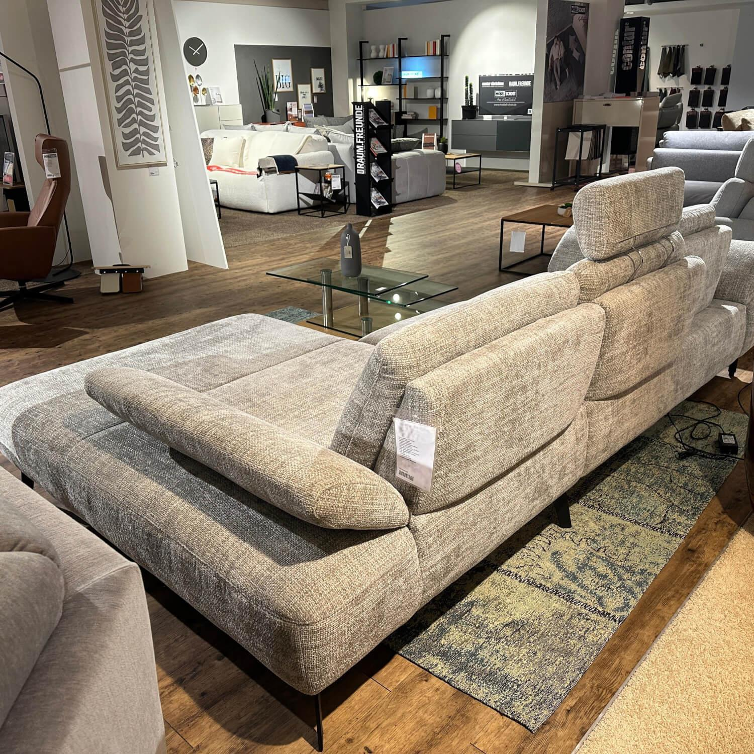 Comfort Republic - Ecksofa Theodor Stoff Renegade 149 Steel Grau Metallfuß Schwarz Mit Motorischer Verstellung - 6