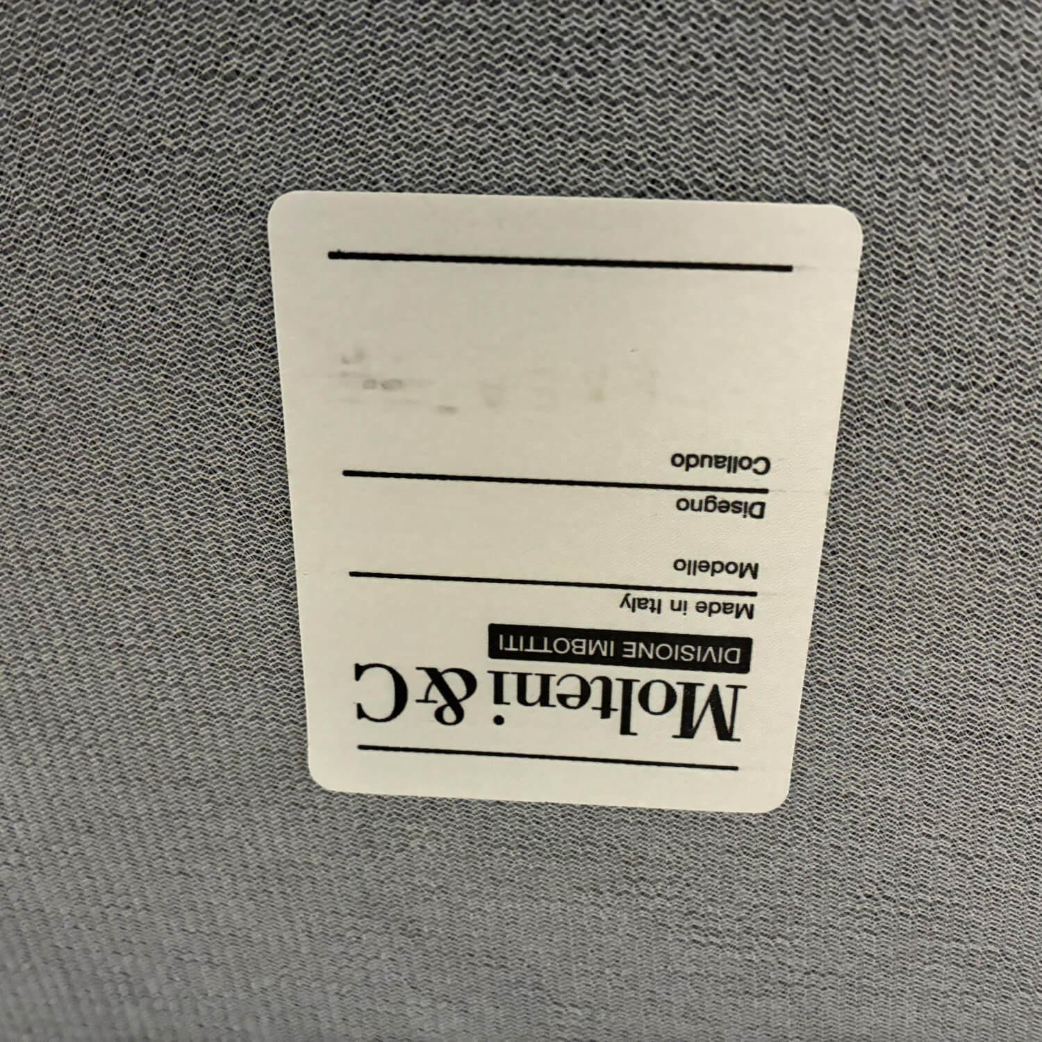 Molteni & C - 2er-Set Sessel Margou Stoff WG411 BI Carta Grau Beige Gestell Eukalyptus Schwarz - 2