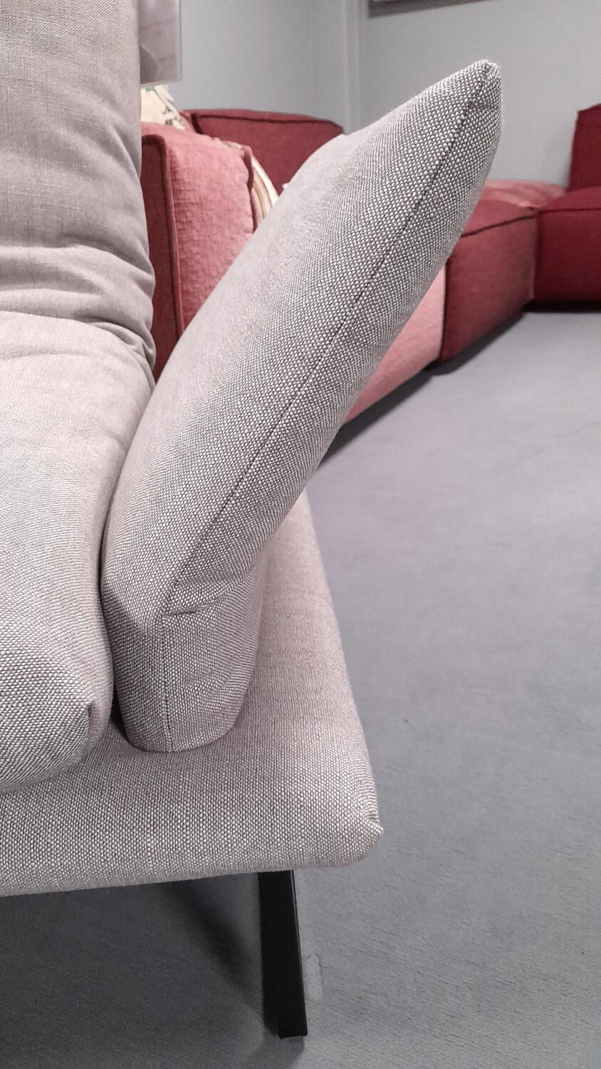 Bullfrog - Sofa 18007 Fabric Platinum Grey 1110/60 Base Skid Black with swivel function - 4