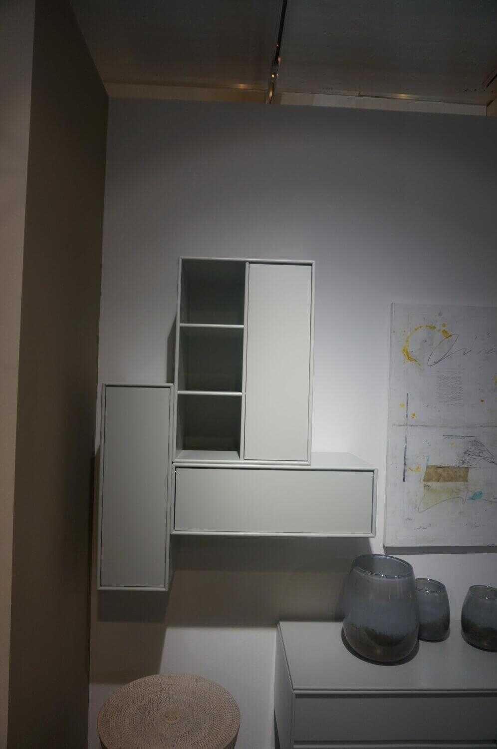 Montana - Wohnwand System MDF Grau 4-teilig - 3