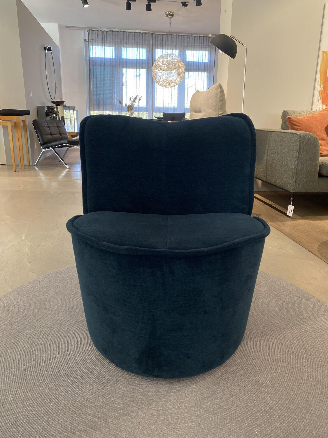 COR - Sessel Nenou Stoff 8170 Ozean Dunkelblau Inklusive Hocker - 7