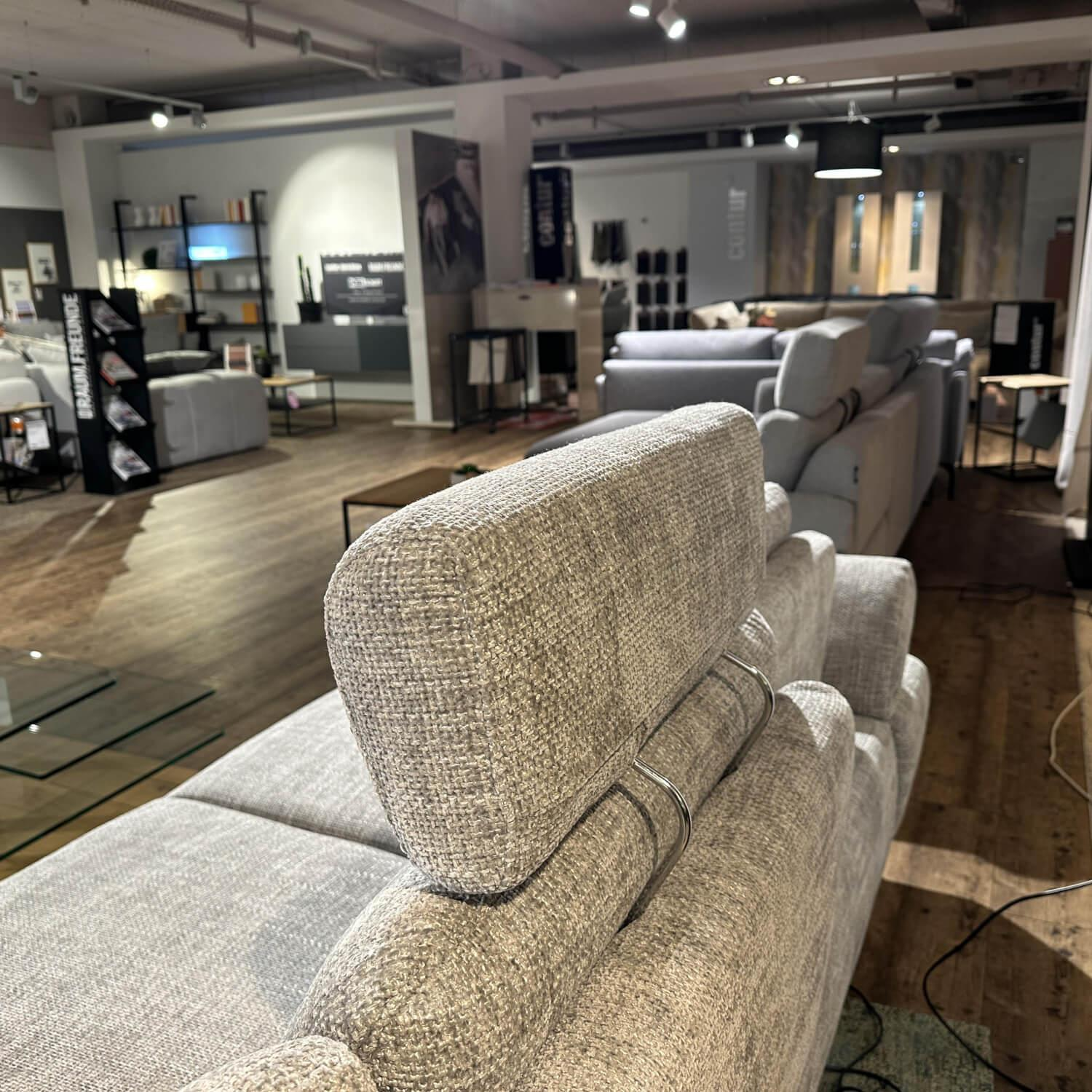 Comfort Republic - Ecksofa Theodor Stoff Renegade 149 Steel Grau Metallfuß Schwarz Mit Motorischer Verstellung - 9