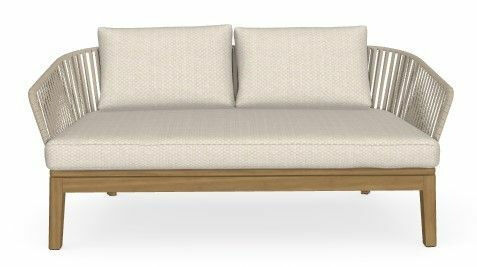 Tribù - Sofa Mood 2-Sitzer Geflecht Tricord Leinen 10 Gestell Teakholz - 1