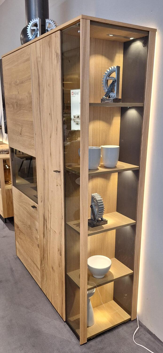 Venjakob - Vitrine Plan X3 Eiche Rustico Hell Geölt Parsolglas - 8