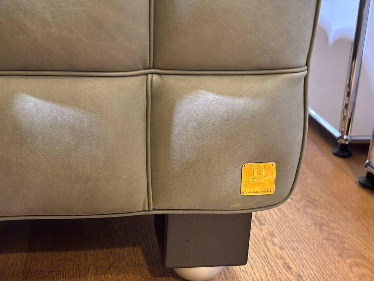 Wittmann - Kubus Sessel Limited Edition 28/115 Leder L3 Jade Grün - 3