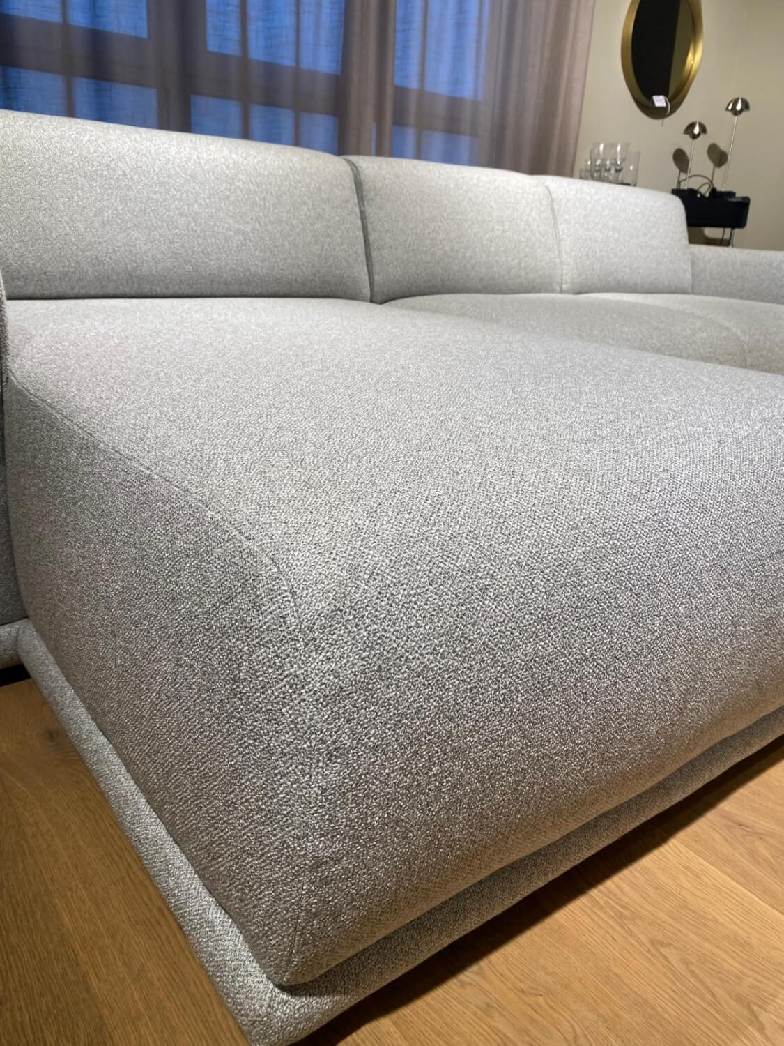 Christine Kröncke - Schlafsofa Bente Stoff 092 Ecrue-Silber Grau mit Verstellfunktion - 6