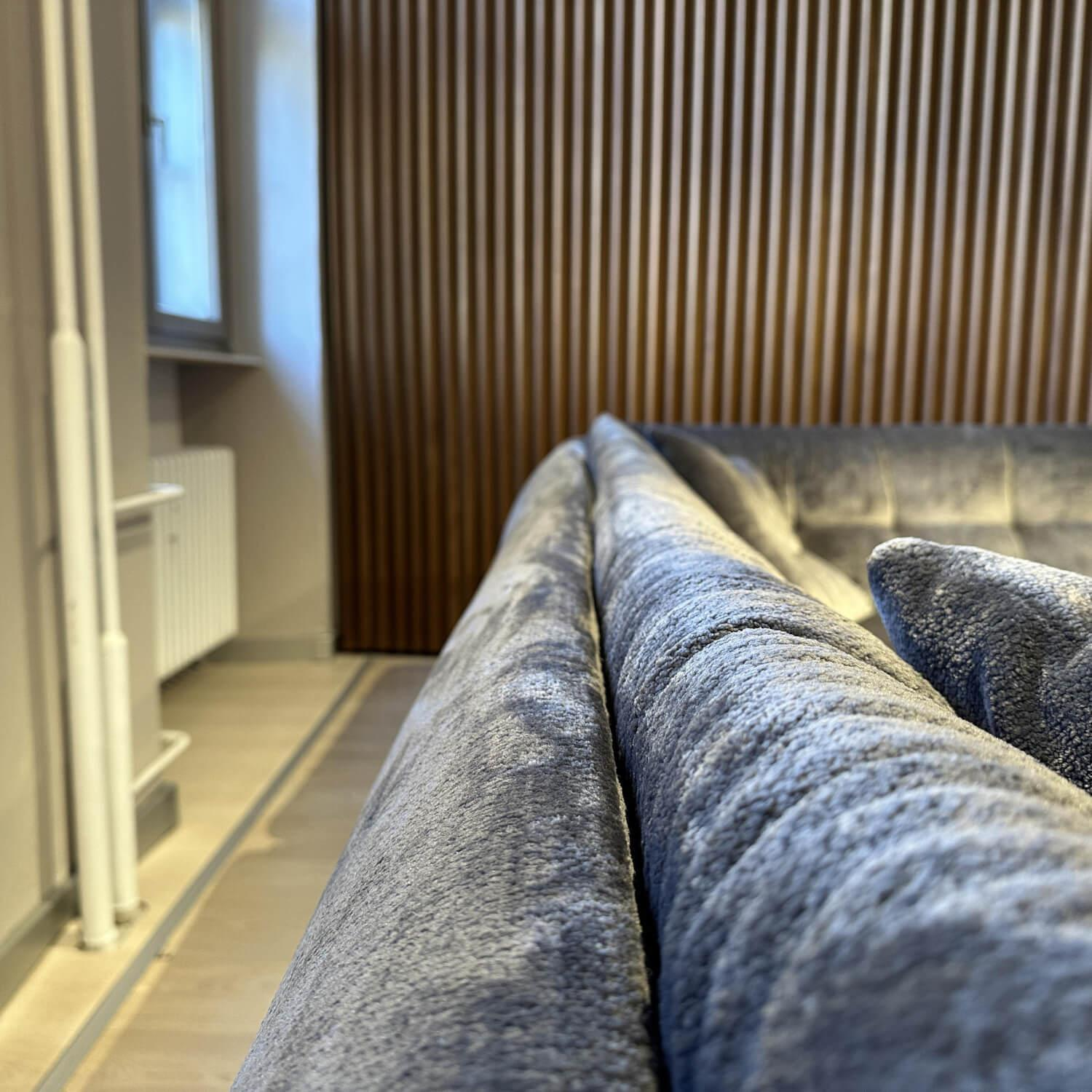 Bielefelder Werkstätten - Ecksofa Soulmate Stoff 10 Phil IP1749-121 Anthrazit Füße Gleiter Schwarz Inklusive Wurfkissen - 3