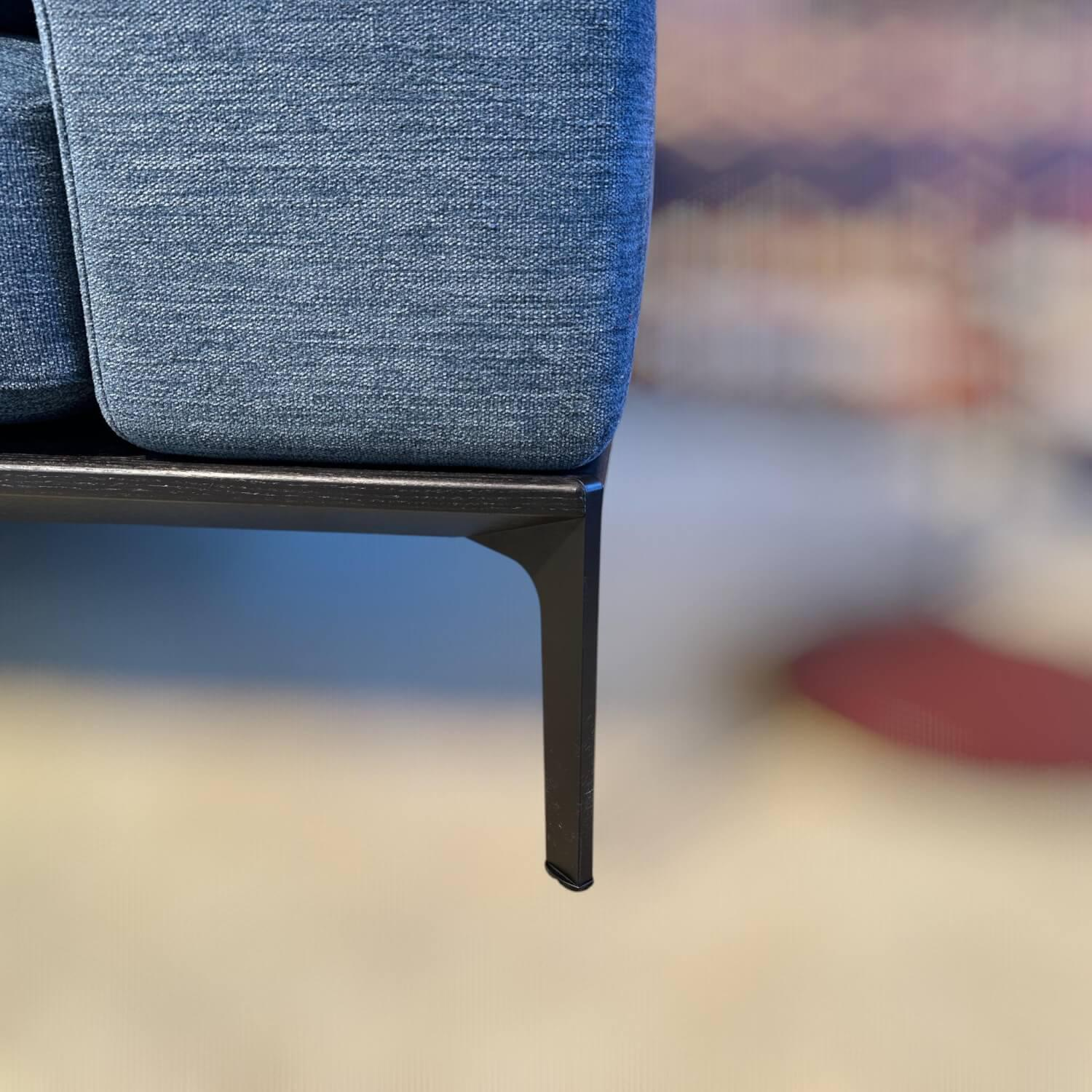 Bielefelder Werkstätten - Sofa Spirit Stoff Sienna BW1717-151 Grau Blau Gestell Metall Schwarz - 8