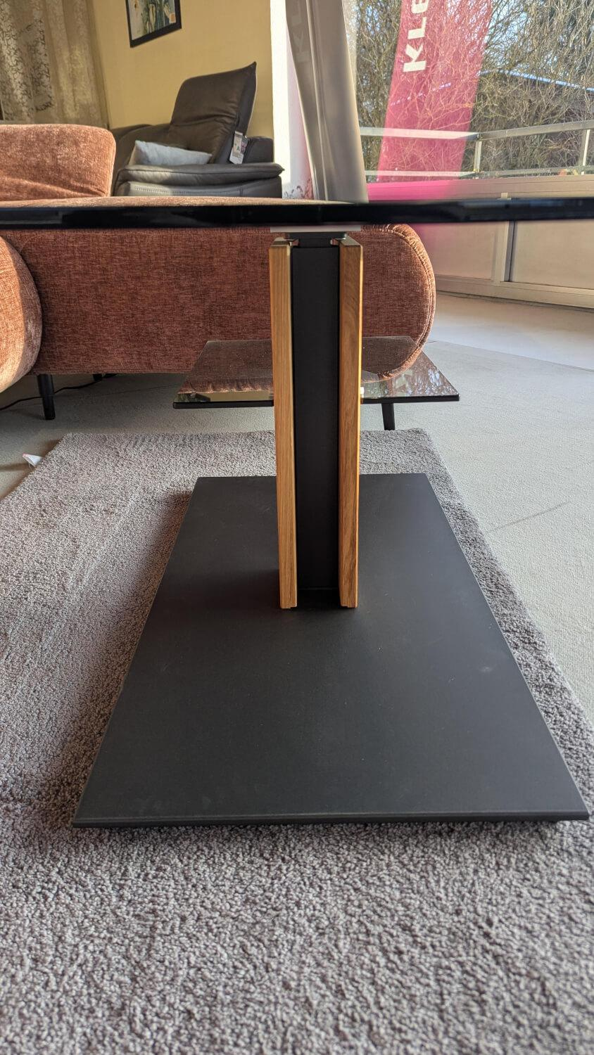 Vierhaus - Couchtisch 5626-GPA-WEIX Platte Persolglas Grau Säule Wildeiche Geölt - 3