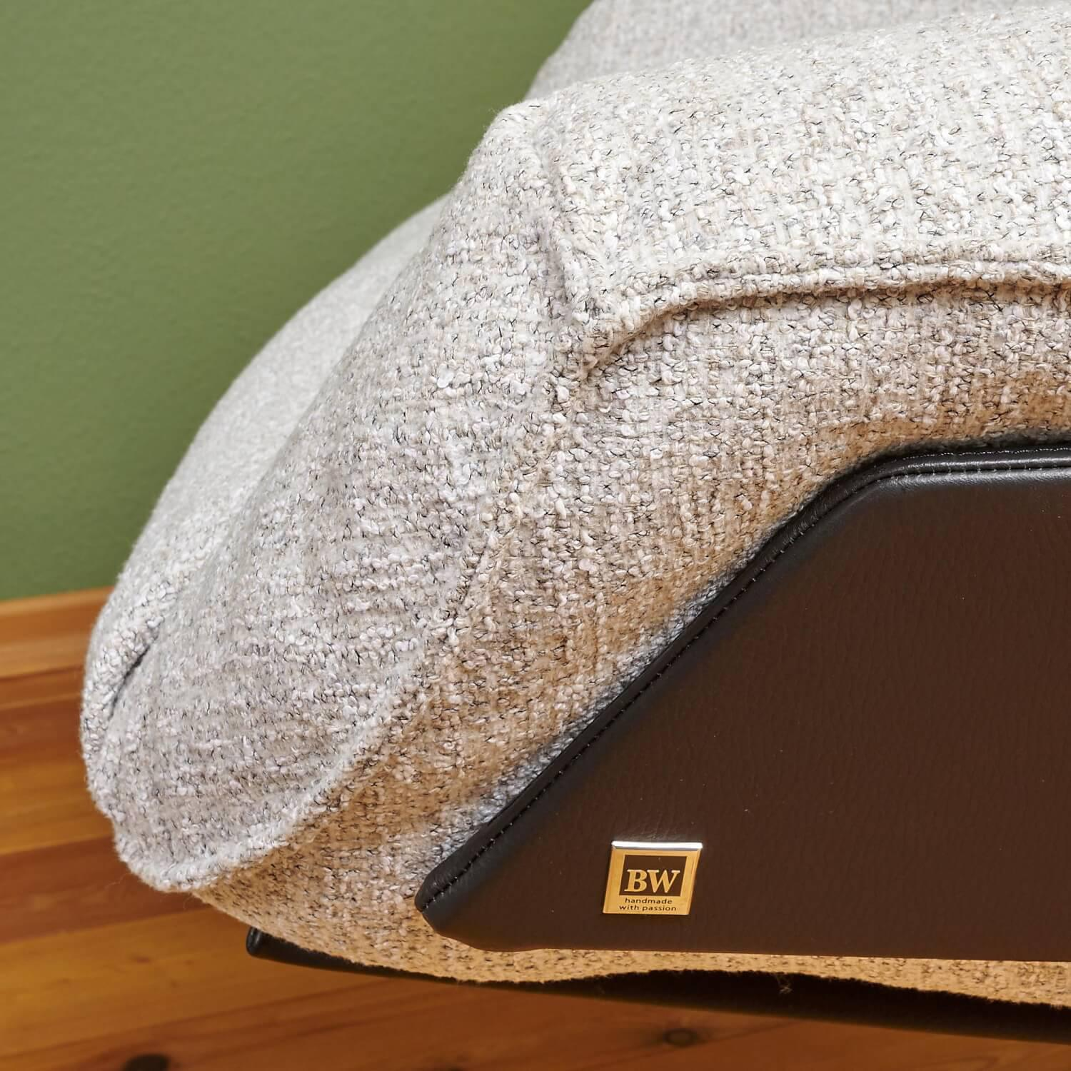 Bielefelder Werkstätten - Sessel Daron Hoch Stoff Alice IP 1750 171 Beige Grau Kreuzfuß Schwarz Matt - 10