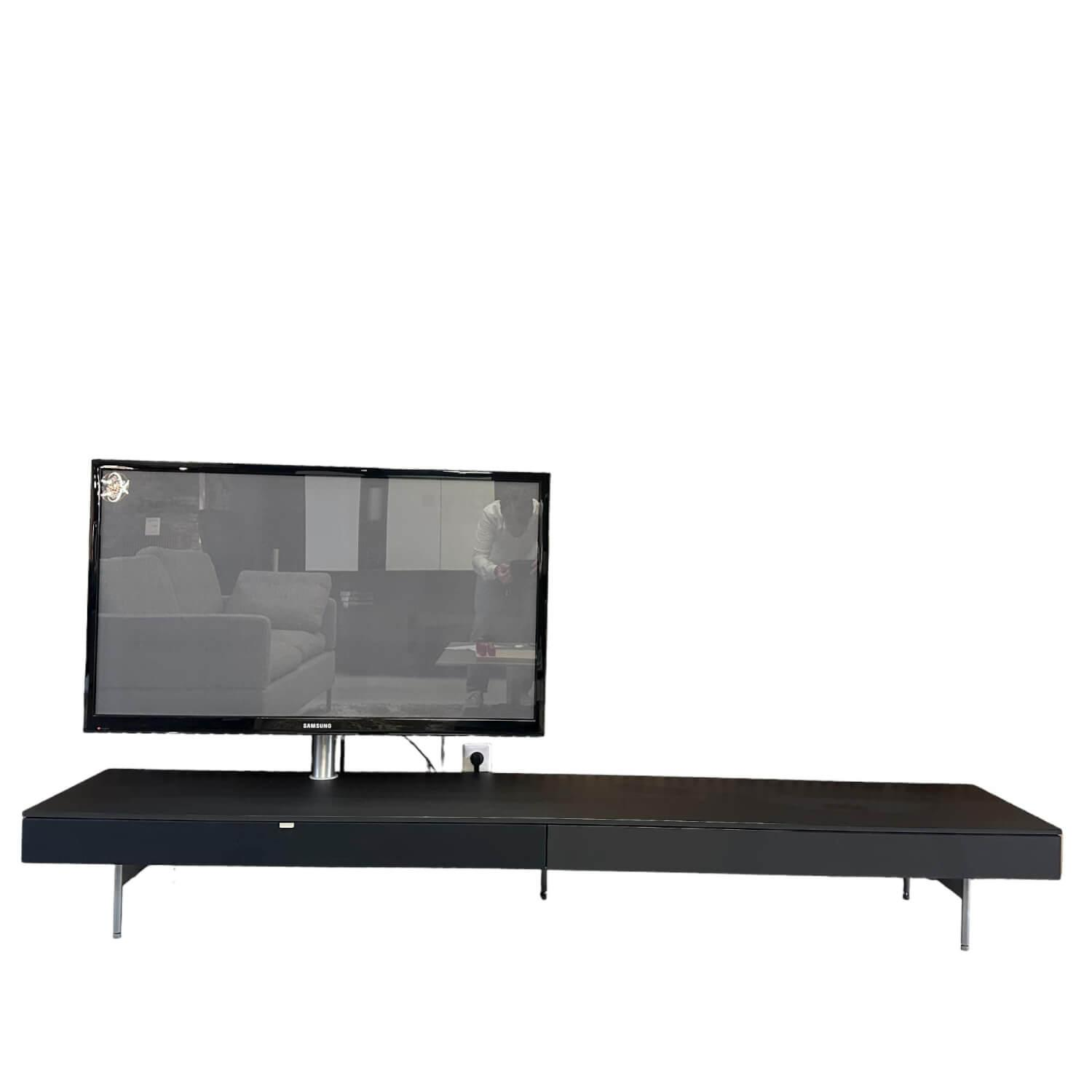 Spectral Smart Furniture - TV-Lowboard Next In BG Black Mit Deckplatte - 1