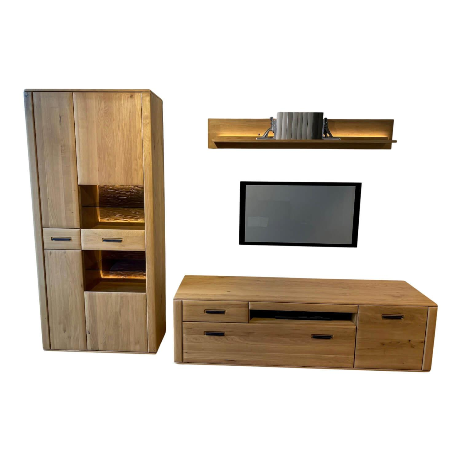 MCA Furniture - Wohnwand Alento Ast-Balkeneiche - 1