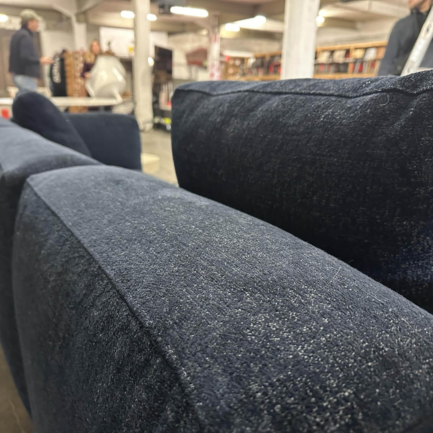 Cassina - Ecksofa Mex-Hi Stoff Luxor 13L034 Blu Notte Füße Metall Verchromt - 5