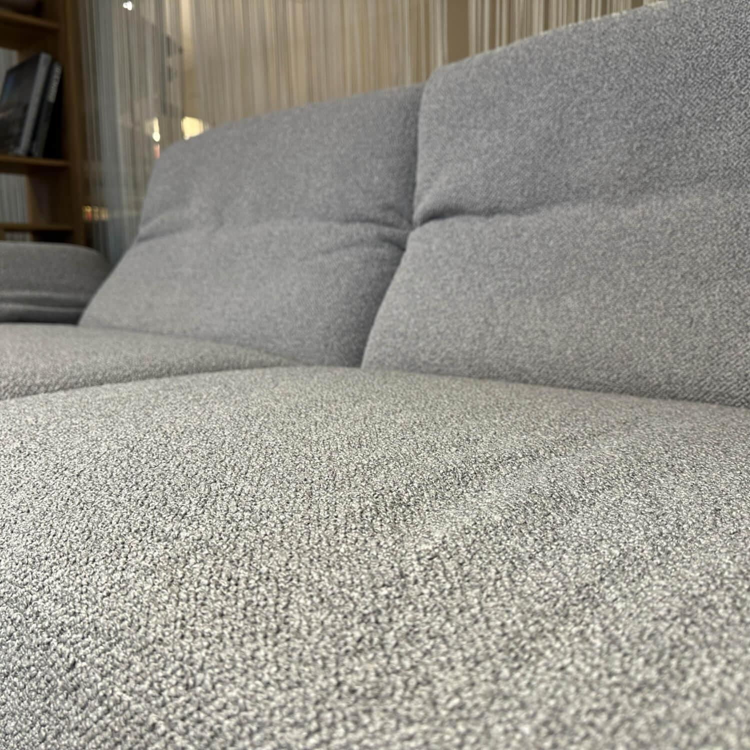Koinor - Ecksofa Wesley Stoff 13 Cosmos 20 Grau Metallkufe Nickel Satiniert Edelstahloptik Mit Verstellung - 8