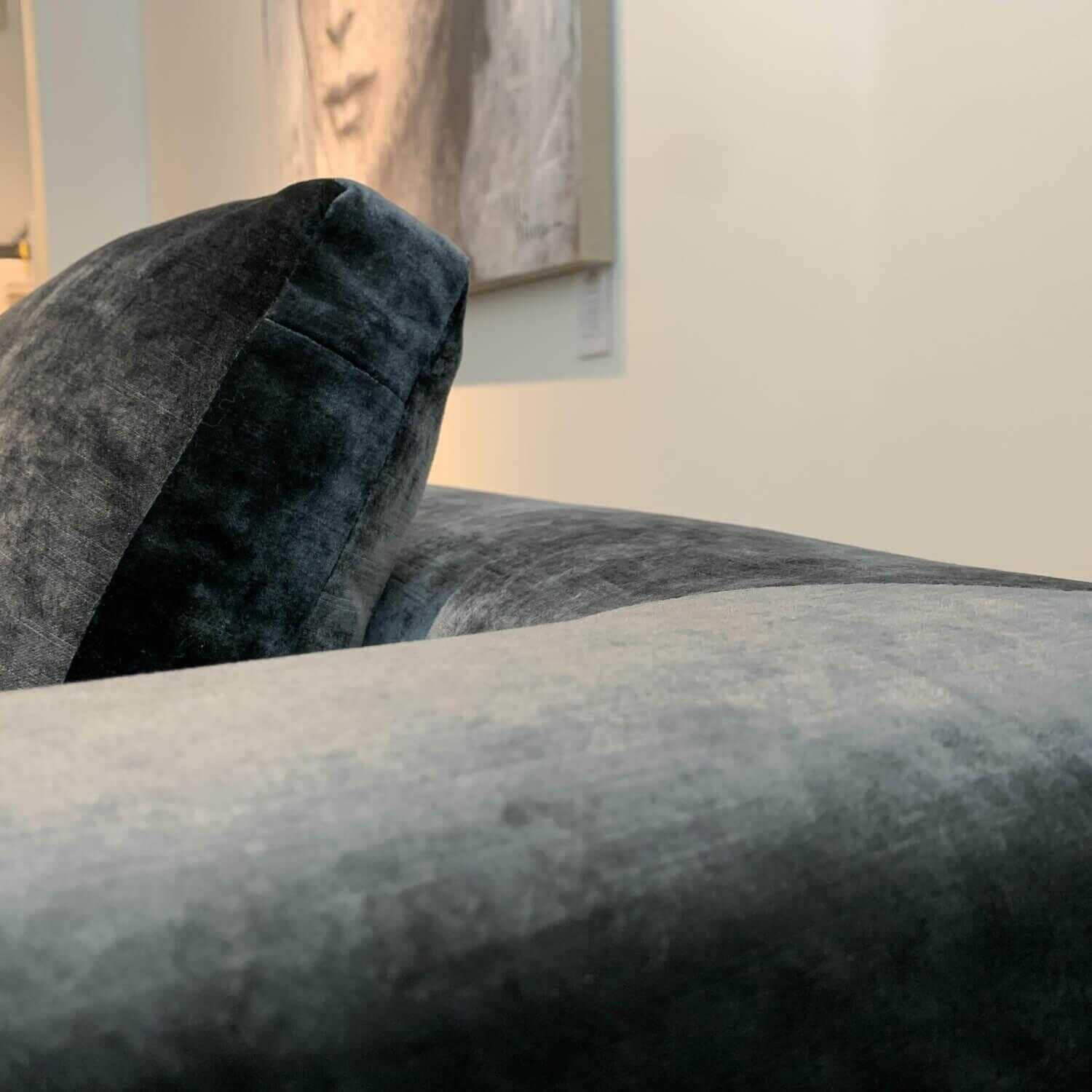 B&B Italia - Ecksofa Charles Stoff Samara Super Anthrazit Füße Edelstahl Anthrazit - 2