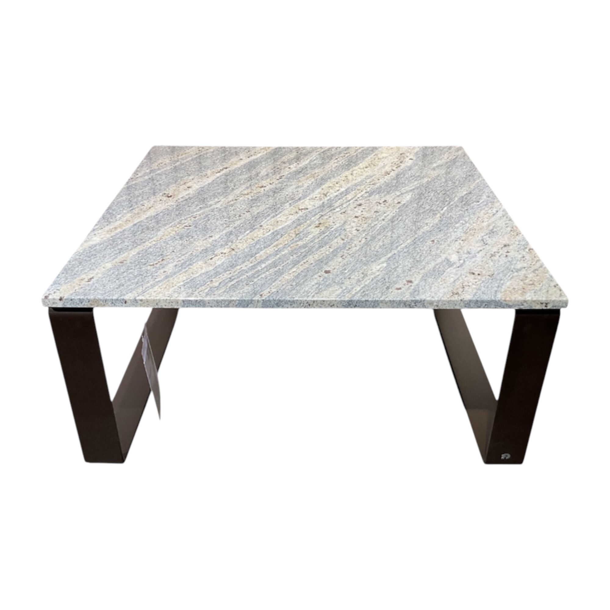 Draenert - Couchtisch Primus Platte Gneis Bianco Romano Grau Gestell Dunkelbronze - 1