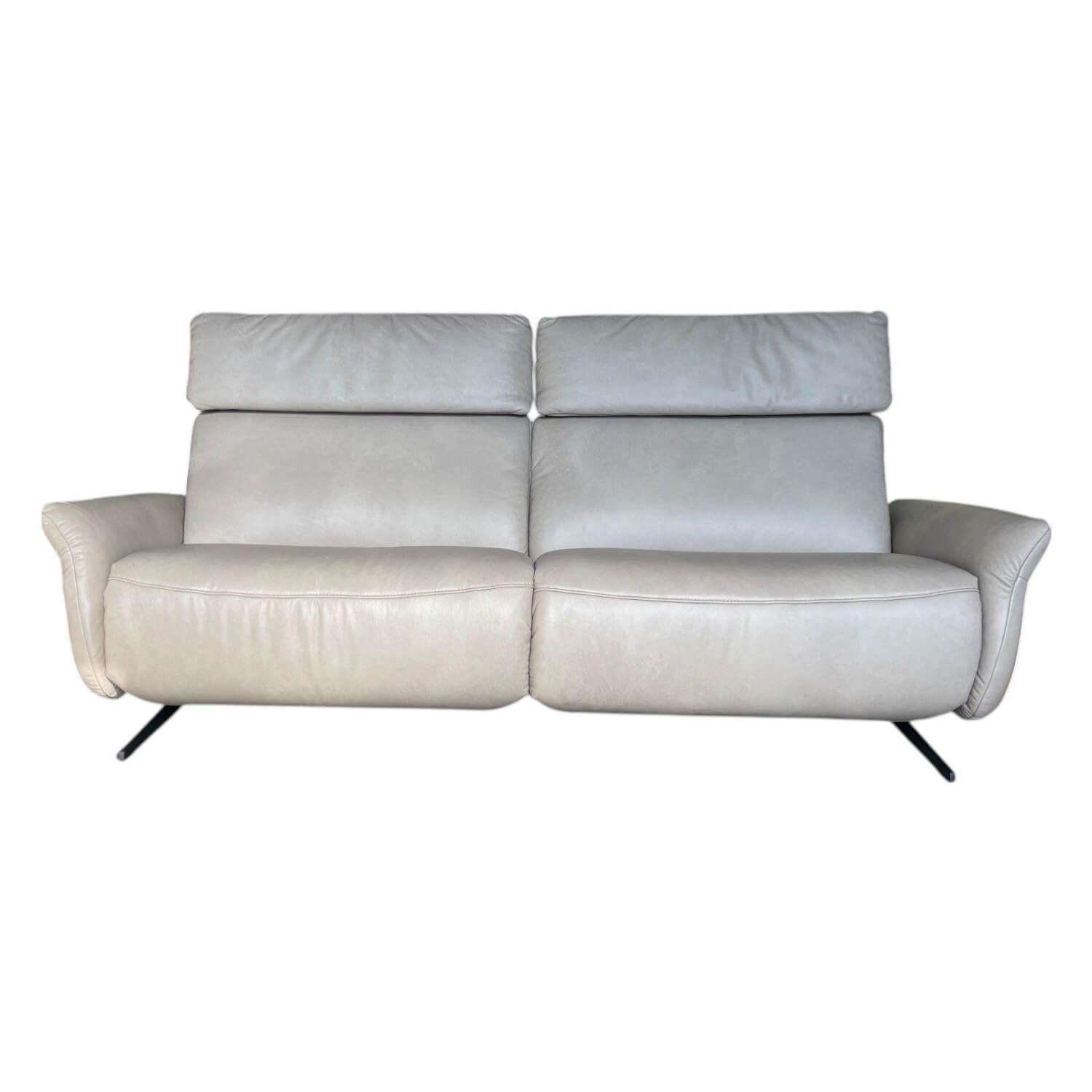 himolla - Sofa 4150 Cumuly Comfort Nappa Leder 22 Island Beige Soft Metallkufe Anthrazit Mit Elektrischer Verstellung - 1