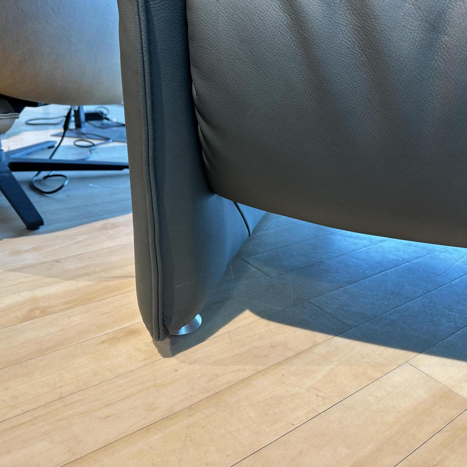 himolla - Sessel Mondo Varia 4934 Leder 22 Soft Nappa Anthrazit Füße Aluminium - 2